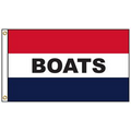 Boats 3' x 5' Message Flag with Heading and Grommets